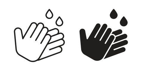 Obraz premium Handwashing icon symbol collection for web design. Icon Element For Design