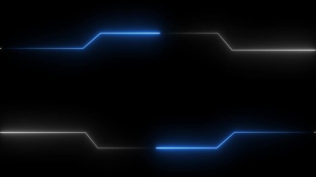 Neon Modern digital Hud frame futuristic game target borders empty sharp red lines field forming. Tech layout for title backgrounds UI overlays business corporate Presentation templates. 4k