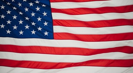 Obraz premium Waving american flag with 50 white stars
