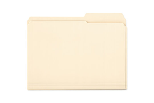 Blank manila file folder organizing office documents
