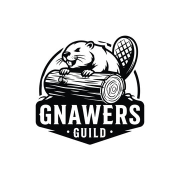 The Gnawers Guild emblem featuring a beaver with a log, a symbol of craftsmanship.