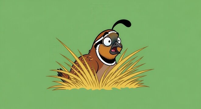 Humorous Cartoon Dog Splashing Water in a Playful Scene for Entertainment