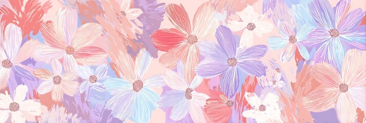 Fototapeta premium High definition artistic flower pattern