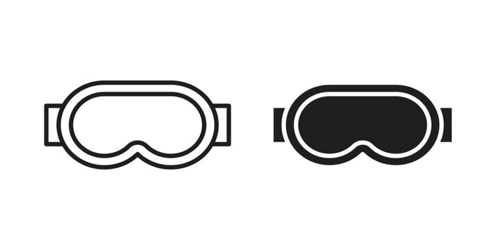 Safety goggles icon symbol collection for web design. Icon Element For Design