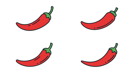 Chili Ketchup Line art vector modern abstract artistic illustration