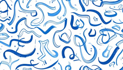 Obraz premium A blue and white abstract pattern with swirling shapes (1)