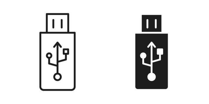 usb drive icon symbol collection for web design. Icon Element For Design