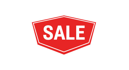 Fototapeta premium Red Sale Sign with White Letters.