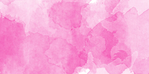 Fototapeta premium Pink grange background color gradient, with a pink and white brush stroke background, mauve vintage parchment background with distressed pink watercolor texture.