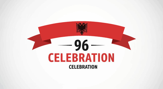 Albania Independence Day Celebration - 96 Years Anniversary Banner