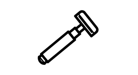 Simple black and white razor.