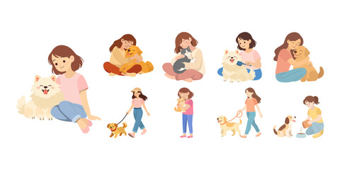 Fototapeta premium Pet Lifestyle Illustration