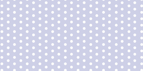 Seamless lavender purple background with white polka dot pattern. Minimalist aesthetic pastel wallpaper for textile, wrapping paper, and digital design. Vector Illustration. © MdNurul