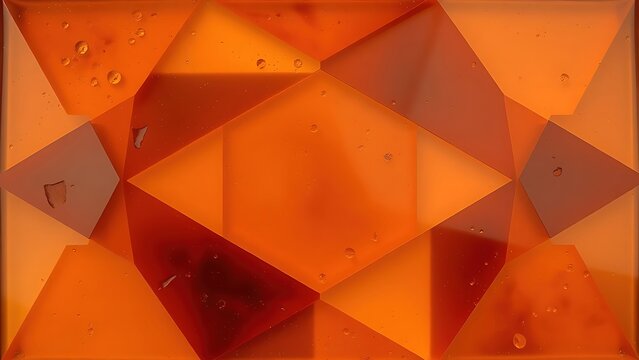 bakelite. Amber bakelite material with geometric patterns forming a retro design, abstract composition. product launch decks, UI/UX mockups, designed for product launches and innovation pitches.