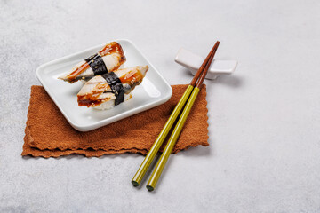 Eel sushi set © evgeeenius