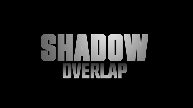 Kinetic Typography 3D Shadow Overlap 