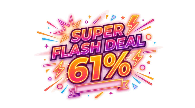 Super Flash Deal with Sixty-One Percent Discount Banner