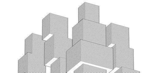 Fototapeta premium ​​abstract architecture 3d illustration background 