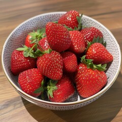 Fresh Red Strawberries Close Up Food Photography