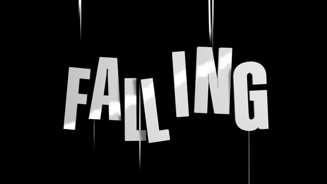 Kinetic Typography Falling Text Loop 