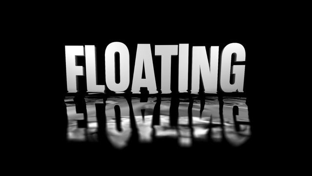 Kinetic Typography Floating Water Reflection