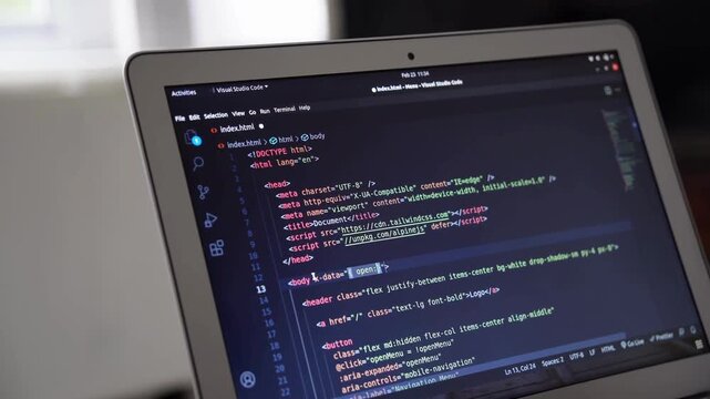 Software Programmer Working on Computer, Freelancer and work at home office typing on keyboard Programmer working on application. development web,