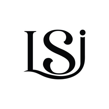 Minimal LSJ LSI SJ LI Monogram Logo Design, Elegant Initial Letter Logo, Modern Lettermark Branding Template