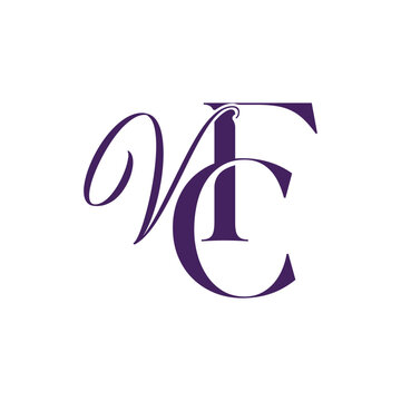 Minimal VFC VCF FC VF Monogram Logo Design, Elegant Initial Letter Logo, Modern Lettermark Branding Template