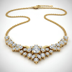 Obraz premium “Luxury Gold Necklace with Diamonds