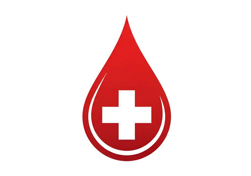 Blood donation symbol red cross drop medical aid logo