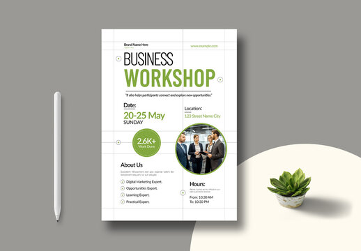 Business Workshop Flyer Template Layout