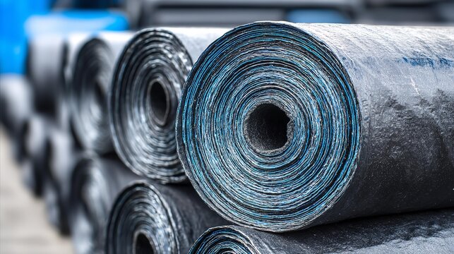 Roll of waterproofing membrane for the roof is ready for installation