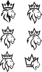 Fototapeta premium lion king vactor icon