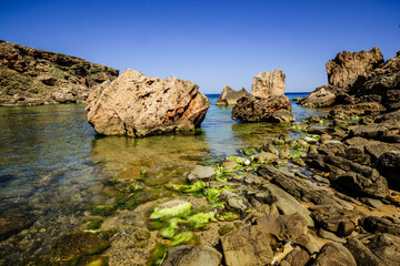 Cala Calderer beach, " Cam&iacute; de Cavalls "(GR 223) ,Ferreries, Menorca, Balearic Islands, spain, europe