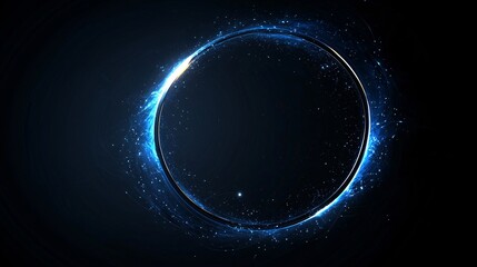 Obraz premium Blue glowing ring