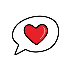 Heart Inside Speech Bubble