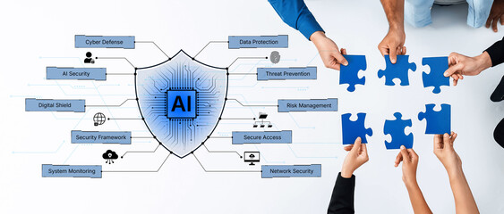 AI cybersecurity safeguards systems with encryption, access control, and AI secure data flow....
