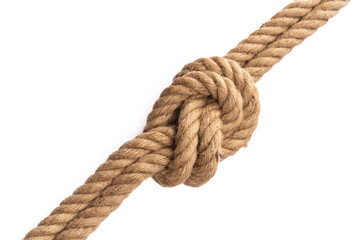 Thick rope on white background