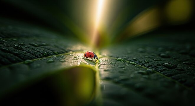 ladybug on a blade of grass