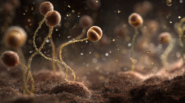 3D Visualization of Rhizobium Bacteria in a High Fidelity Rendering