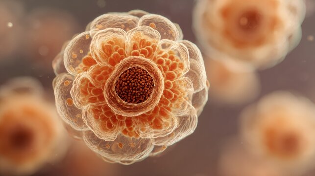 High-Fidelity 3D Render of Streptococcus Cell Structure