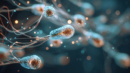 Fototapeta premium Microscopic View of Yersinia Pestis Bacteria in High Fidelity