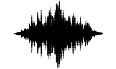 Vector retro grunge sound wave pattern. Audio equalizer halftone design with pulse effect