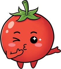 Fototapeta premium Winking tomato character