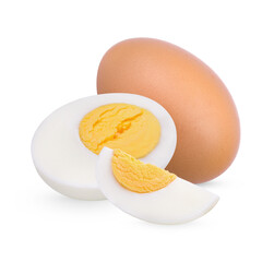 Chicken Egg, boiled egg isolated on white background