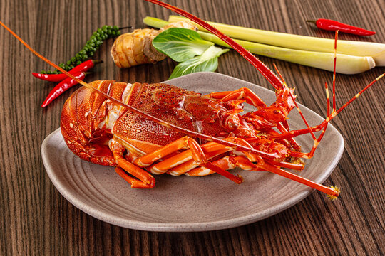 Delicous expensive Steamed omar lobster