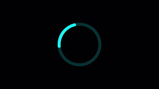 Loading circle animation, Animation spinning load icon with alpha layer transparent background, waiting for download.	