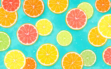 輪切りシトラスの背景_横