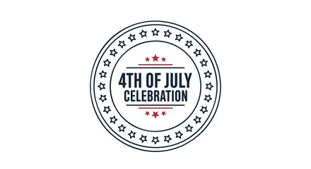 Obraz premium 4th of July Celebration Vector Stamp Icon