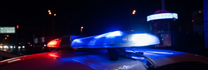 Police Car Lights at Night © Daniel